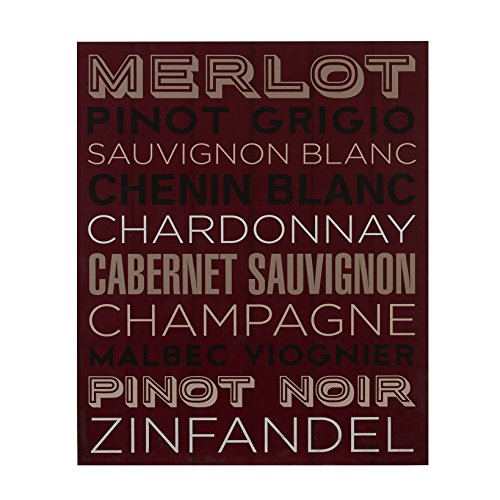 Premier Interior Wine List wandbild, MDF (Mitteldichte Holzfaserplatte), Rot, 1x25x30 cm von Premier