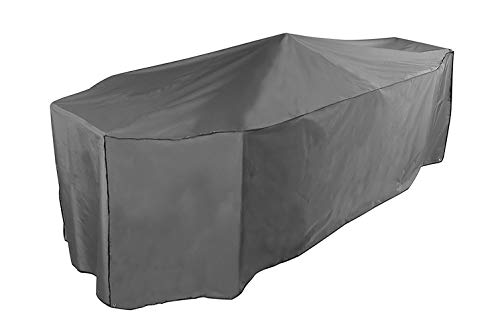 Premier Range Schutzhülle für rechteckigen Terrassentisch - 8 Stühle, grau, 320 x 130 x 94 cm, NP035 von Bosmere