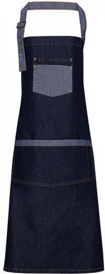 Premier Workwear Kochschürze Domain Contrast Denim Bib Apron - 86 cm lang und 72 cm breit von Premier Workwear