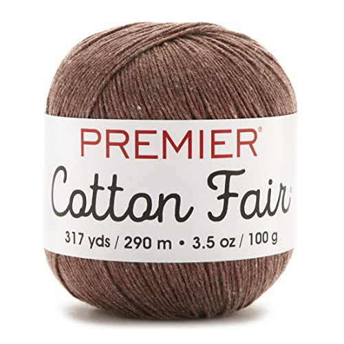 Premier Yarns Cotton Fair Solid Yarn-Cocoa, Other, Multicoloured, 9.52 x 9.52 x 10.16 cm von Premier Yarns