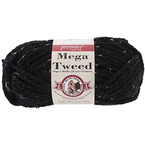 Premier Yarns Mega Tweed Yarn-Black Tweed, andere, Mehrfarbig von Premier Yarns