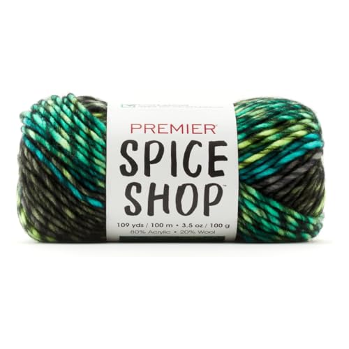 Premier Yarns Spice Shop, Super Bulky Garn zum Häkeln und Stricken, aus 80% Acryl und 20% Wolle, weiches Garn, Koriander, 109 m Premier Yarns Spice Shop, Super Bulky Garn zum Häkeln und Stricken, aus 80% Acryl und 20% Wolle, weiches Garn, Koriander, 109 m von Premier Yarns