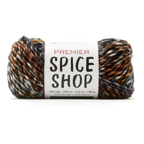 Premier Yarns Spice Shop, Super Bulky Garn zum Häkeln und Stricken, aus 80% Acryl und 20% Wolle, weiches Garn, Kurkuma, 109.2 g, 109 Yards Premier Yarns Spice Shop, Super Bulky Garn zum Häkeln und Stricken, aus 80% Acryl und 20% Wolle, weiches Garn, Kurkuma, 109.2 g, 109 Yards von Premier Yarns