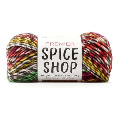 Premier Yarns Spice Shop, Super Bulky Garn zum Häkeln und Stricken, aus 80% Acryl und 20% Wolle, weiches Garn, Sweet Pepper, 109.2 g, 109 Yards Premier Yarns Spice Shop, Super Bulky Garn zum Häkeln und Stricken, aus 80% Acryl und 20% Wolle, weiches Garn, Sweet Pepper, 109.2 g, 109 Yards von Premier Yarns