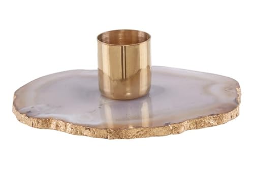 Bowerbird Agata Kerzenhalter aus grauem Achat Bowerbird Agata Kerzenhalter aus grauem Achat von Premier