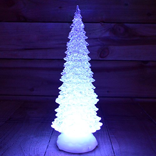 Premier 32cm Battery Operated Light up Water Spinner Christmas Trees with Colour Changing LEDs & Timer by Premier von Premier