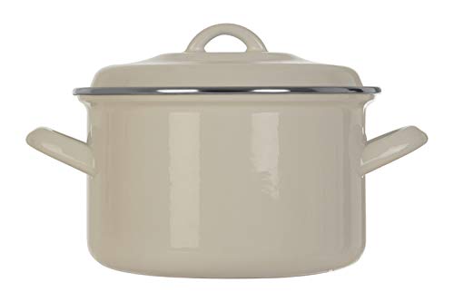 Premier Housewares 0104579 Porter Auflaufform mit Deckel, Carbon Steel, White von Premier