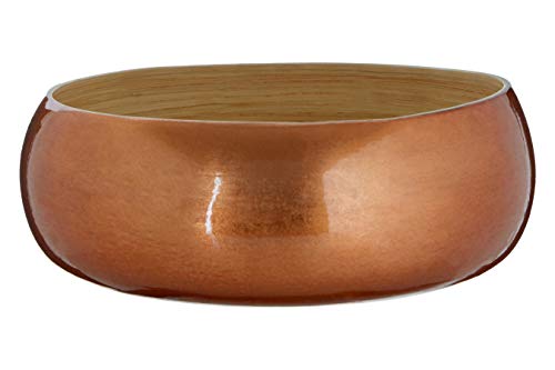 Premier Housewares 1104670 Kyoto Runde mittlere Rose Gold Schüssel, Bambus, von Premier