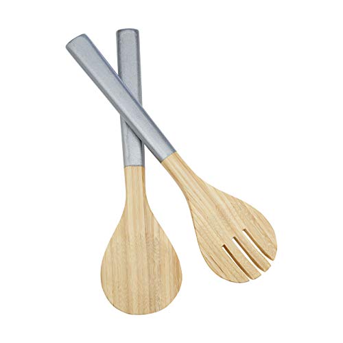 Premier Housewares 1104679 Kyoto Silber Salatbesteck, Bambus, Premier Housewares 1104679 Kyoto Silber Salatbesteck, Bambus, von Premier
