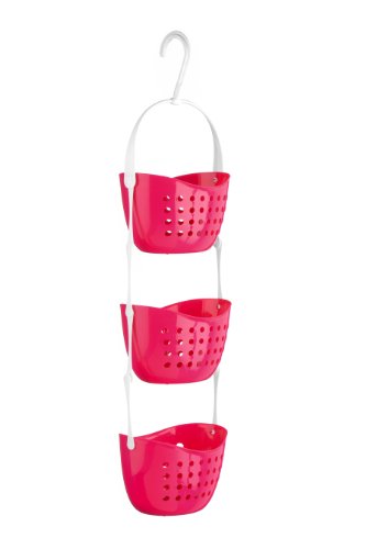 Premier Housewares 3-Tier Dusche Caddy, pink, PP - Polypropylen, Rosa, 17x23x83 von Premier