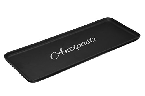 Premier Housewares Antipvasti Servierplatte, Mangé, Mattschwarz Steinzeug von Premier