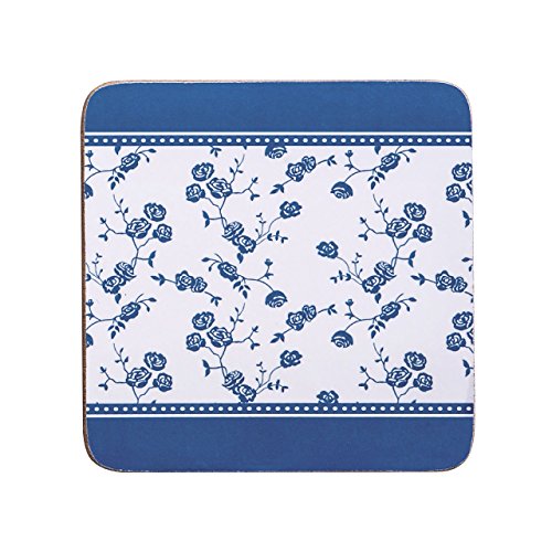 Premier Housewares Blaue Rosen-Untersetzer, Satz von 4, Korken von Premier