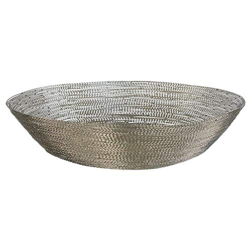 Premier Housewares Dekorative Schale, Metall, silberfarben, Silber, 35x35x5 von Premier