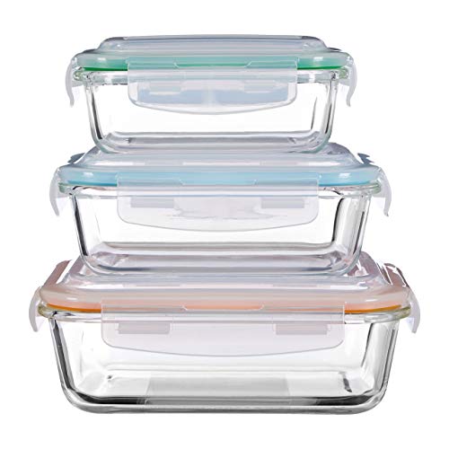 Premier Housewares Freska Glass Containers, Set of 3, Rectangular Premier Housewares Freska Glass Containers, Set of 3, Rectangular von Premier