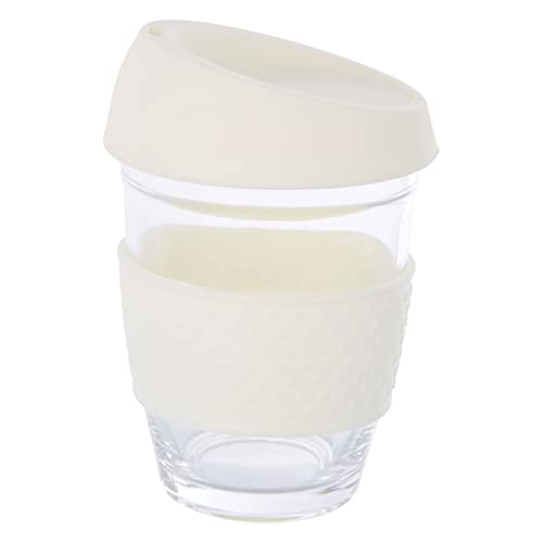 Premier Housewares Mimo Glass Mug with Cream Silicone Band Lid von Premier