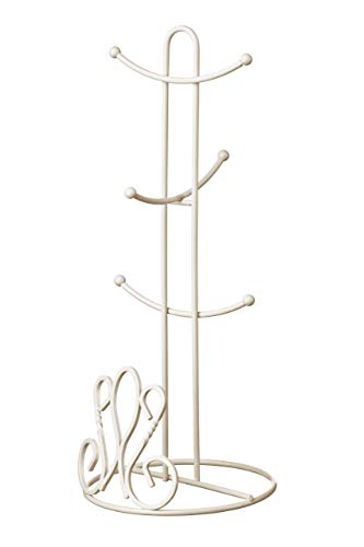 Premier Housewares Mug Tree, Metal, Cream, One Size von Premier