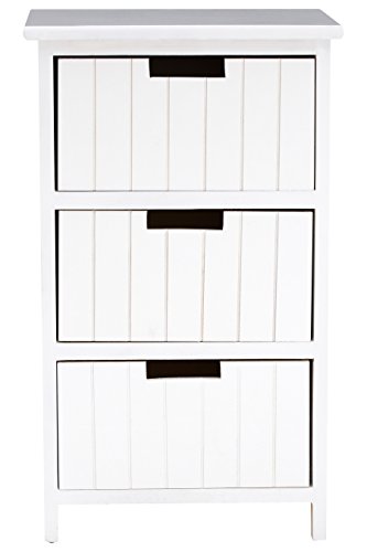 Premier Housewares Premier Interiors Kleiner Schrank New England, MDF, Paulownia holz, Weiß, 28x35x59 von Premier