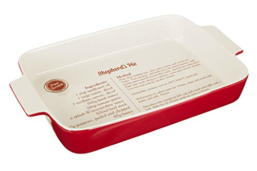 Premier Housewares Pretty Things Pie Geschirrset, 1,35 Liter Kuchenform & Trichter, Steingut von Premier