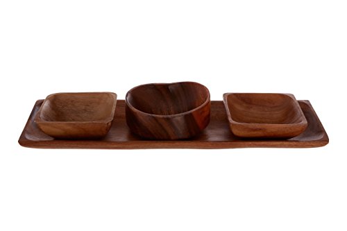 Premier Housewares Servierteller Set Socorro (Mörser und Stößel, Akazienholz_P, 5 x 41 x 13 cm, Natürlich, 13x36x4 Premier Housewares Servierteller Set Socorro (Mörser und Stößel, Akazienholz_P, 5 x 41 x 13 cm, Natürlich, 13x36x4 von Premier