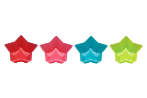 Premier Housewares Silikon-Backform Stern, antihaftbeschichtet, 4er-Set von Premier