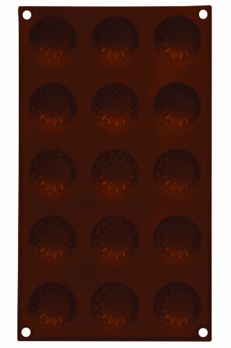 Premier Housewares Silikon-Schokoladenformen in Sonnenblumenform, Antihaftwirkung, 15-teiliges Set, braun, 17x30x2 von Premier