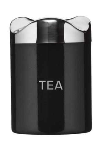 Premier Housewares Tee-Vorratsdose Houston Emaille schwarz, Metall, Emallie, 10x10x14 von Premier