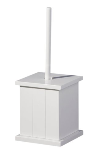Premier Housewares Toilettenbürsten-Halter Holz weiß von Premier