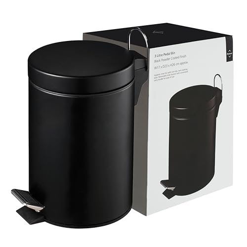 Premier Housewares Treteimer, 3 l, mattschwarz von Premier