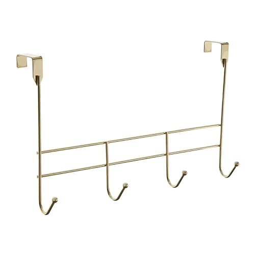 Premier Housewares Türgarderobe, 3 Haken, Gold, 10 x 40 x 25 cm von Premier