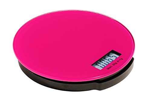 Premier Housewares Zing Kitchen Scale, Hot Pink Glass/ABS Bvase, Electronic 2kg von Premier