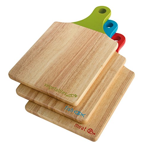 Premier Icon Paddle Schneidebretter, Rubberholz, 3er Set von Premier