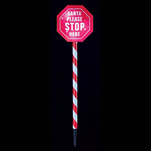 Premier Leuchtendes Schild "Santa Please Stop Here" von Premier