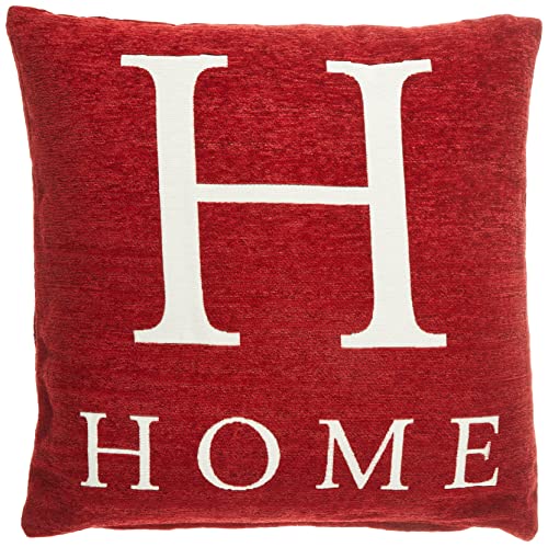 Premier Housewares Premier Home Kissen-Rot, Chenille, 45x8x45 cm von Premier