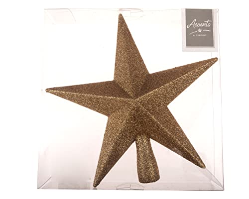 Sternförmige Christbaumspitze, glitzernd, 20 cm, goldfarben Sternförmige Christbaumspitze, glitzernd, 20 cm, goldfarben von Toyland