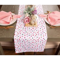 Valentinstag Tischläufer, Tischläufer Mit Herzen, Option Rote Samt-Servietten Hinzuzufügen Valentinstag Tischläufer, Tischläufer Mit Herzen, Option Rote Samt-Servietten Hinzuzufügen von PremierLinens