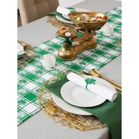 st Patrick's Day Tischläufer, Shamrock Baumwolle st Patrick's Day Tischläufer, Shamrock Baumwolle von PremierLinens