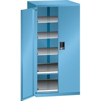 LISTA Beistellschrank 36x36E, (BxTxH) 717x753x1450mm, 2 Auszug-, 3 Verstellböden, lichtblau, RFID Lock von Lista