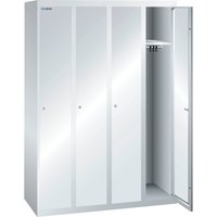 LISTA Garderobenschrank, (TxH) 500x1700mm, ohne Unterbau, 4 Abteile, Verschlussvorrichtung von Lista