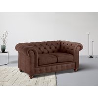 Home affaire Chesterfield-Sofa "Chesterfield 2-Sitzer B/T/H: 150/89/74 cm", mit hochwertiger Knopfheftung, auch in Leder von home affaire