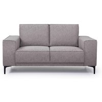 Places of Style 2-Sitzer "Kompaktsofa Oland, Struktur, Flachgewebe, Luxus-Microfaser, Boucle", 164 cm, Wellenunterfederung, Skandi-Design, Metallfüße von Places Of Style