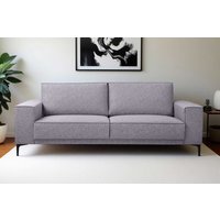 Places of Style 3-Sitzer "3er Sofa Oland, Struktur, Flachgewebe, Luxus-Microfaser, Boucle", 224 cm, Wellenunterfederung, Skandi-Design, Metallfüße von Places Of Style