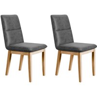 Home affaire Esszimmerstuhl "Beluna Polsterstuhl Esszimmer Bestseller", (Set), 2 St., Luxus-Microfaser in Lederoptik, Gestell und Beine aus massiver Eiche modernes Landhaus von home affaire