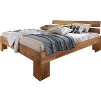 Home affaire Massivholzbett "Tommy, Futonbett, aus Massive FSC-zertifizierte Wildeiche, Futon Stil" hohe Belastbarkeit: 200kg je Seite, Massivholz Scandi Design, Robust, stabil, In unterschiedlichen Breiten von home affaire