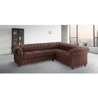 Home affaire Chesterfield-Sofa "Chesterfield Ecksofa, auch in Leder L-Form" von home affaire