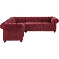 Home affaire Chesterfield-Sofa "Chesterfield Ecksofa, auch in Leder L-Form" von home affaire