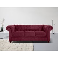 Home affaire Chesterfield-Sofa "Chesterfield 3-Sitzer B/T/H: 198/89/74 cm", mit hochwertiger Knopfheftung, auch in Leder von home affaire