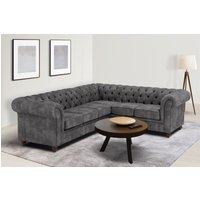 Home affaire Chesterfield-Sofa "Chesterfield Ecksofa, auch in Leder L-Form", hochwertige Knopfheftung, langer Schenkel links oder rechts wählbar von home affaire