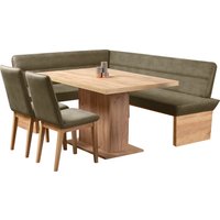 Home affaire Eckbankgruppe "Beluna + Cross Essecke Sitzgruppe Eckbank Küchenbank BESTSELLER" Set, Eckbank, 2 Stühle und Tisch, 4 Stk. tlg. Sitzgruppe Esszimmer Stühle Tisch und Bank bequem gepolstert von home affaire