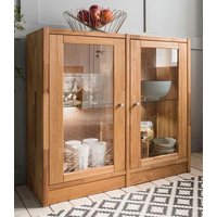 Home affaire Standvitrine "Ecko", aus schönem massivem Wildeichenholz, Breite 92 cm von home affaire