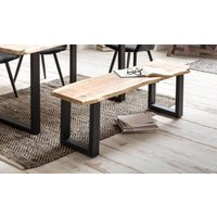 Home affaire Sitzbank "Manhattan" mit Baumkantenoptik und Gestell U-Form aus schwarzem Metall Home affaire Sitzbank "Manhattan" mit Baumkantenoptik und Gestell U-Form aus schwarzem Metall von home affaire